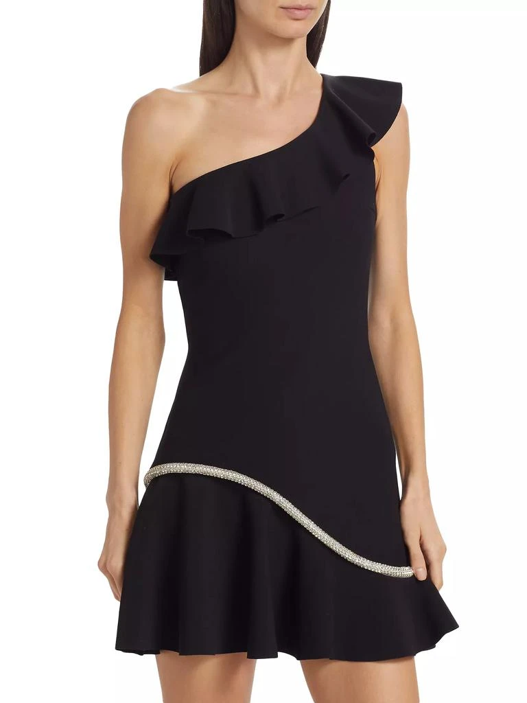 Amanda Uprichard Elsa Crystal-Embellished One-Shoulder Minidress 4