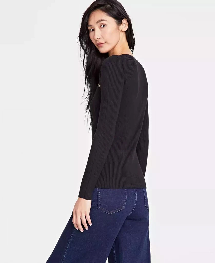 INC International Women's Button-Shoulder Raglan-Sleeve Sweater, Created for Macy's 2