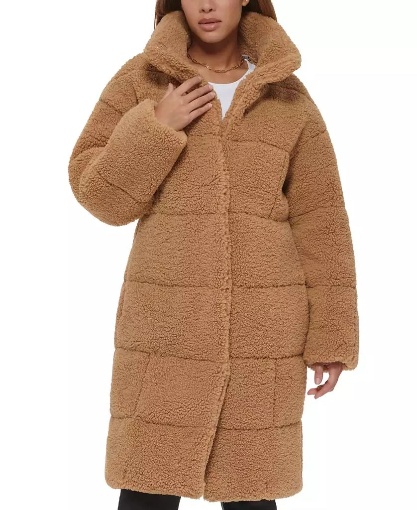 Levi's Women's Long Sherpa Snap-Closure Teddy Coat 1