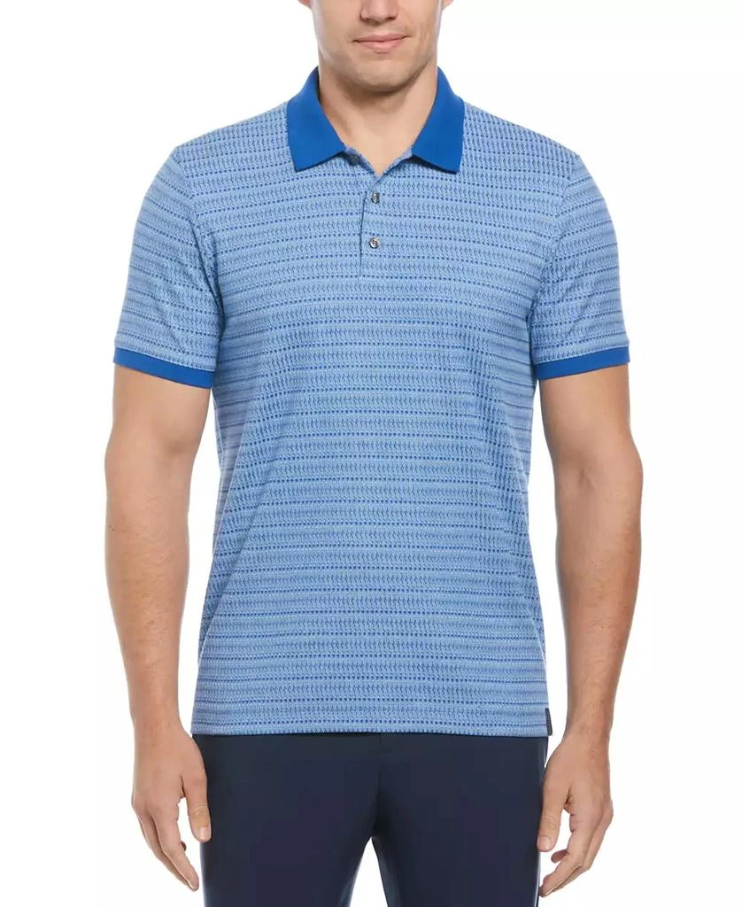 Perry Ellis Men's Geo Print Short Sleeve Ribbed Polo Shirt 1