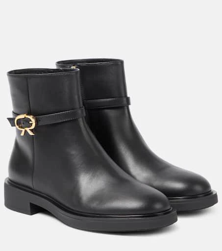 Gianvito Rossi Ribbon Dumont 20 leather ankle boots 1