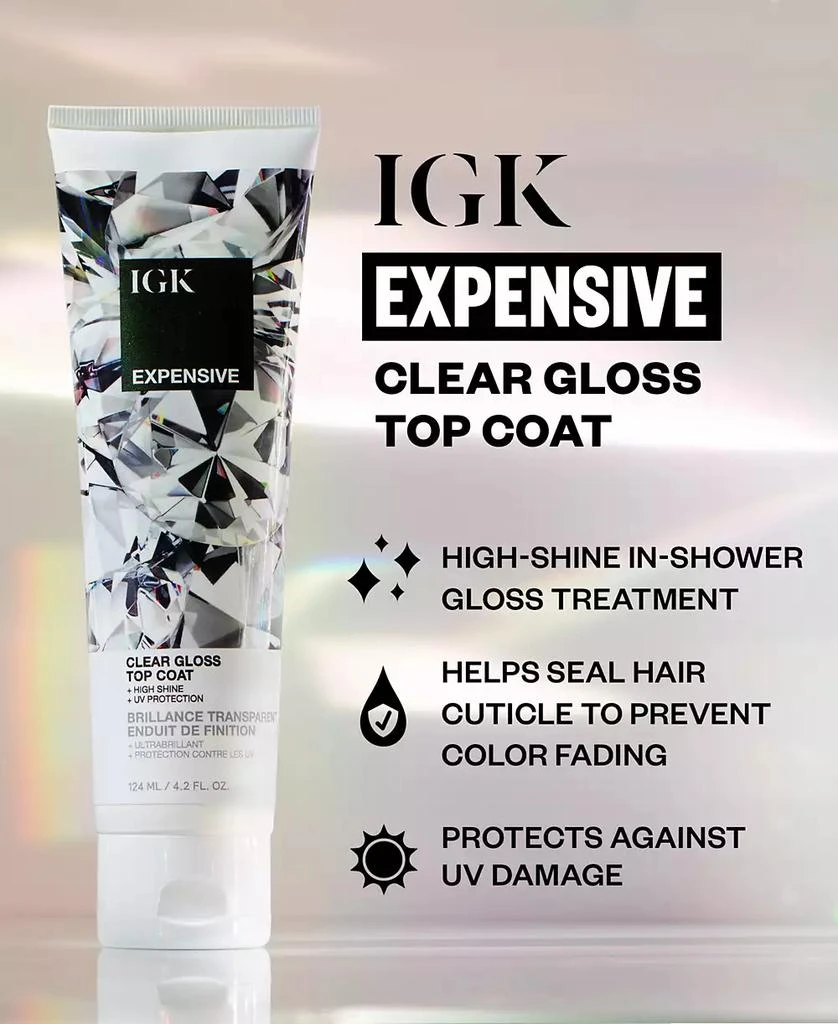 IGK Hair Expensive Clear Gloss Top Coat, 4.2 oz. 4