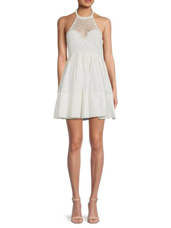 A.L.C. Salines Crochet Neck Flare Dress 1