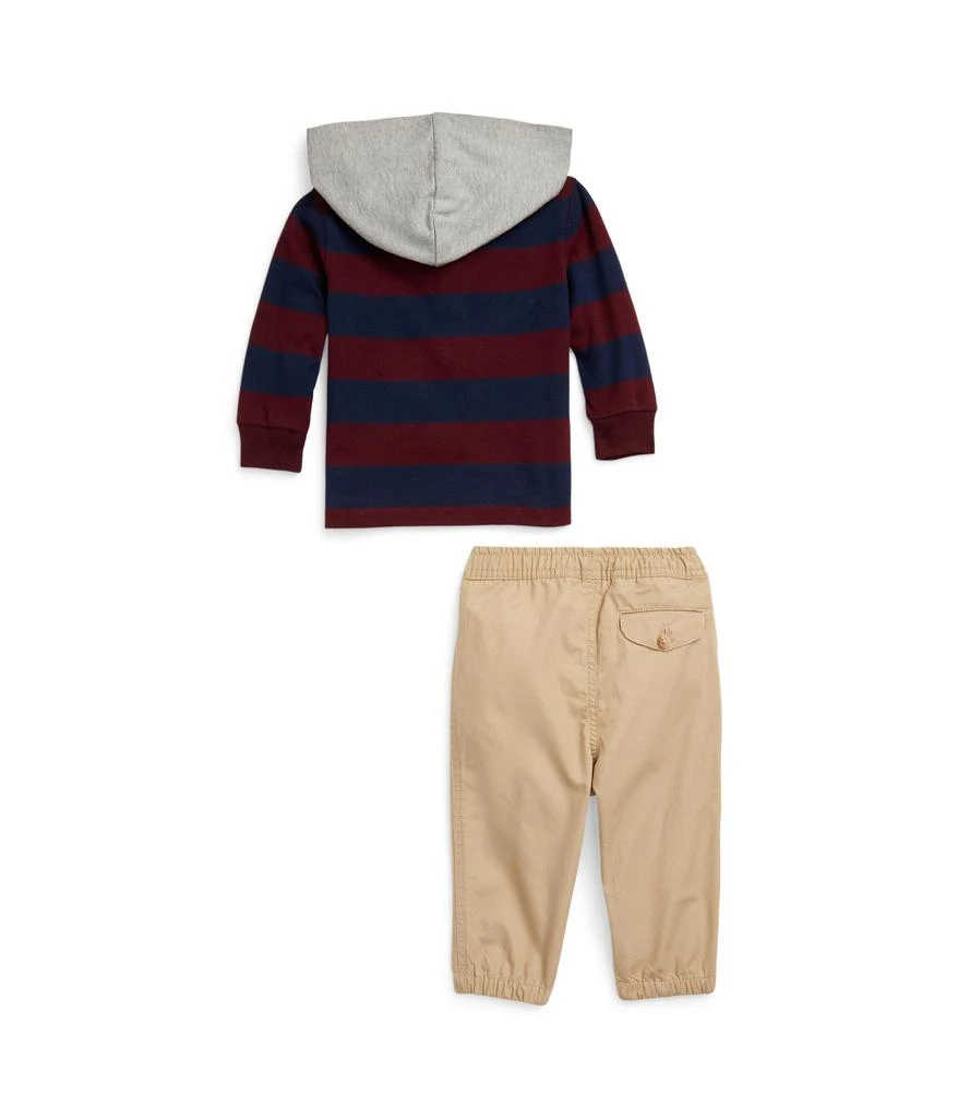 Ralph Lauren Cotton Hooded Rugby Shirt & Pants Set (Infant) 2