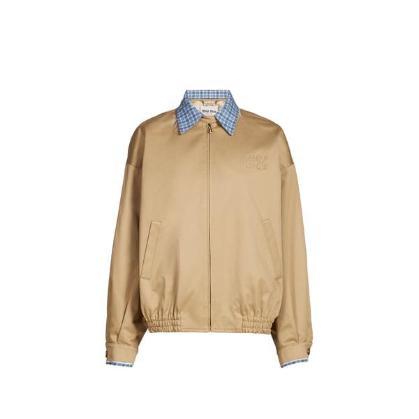 Miu Miu Miu Miu Logo-Patch Zipped Bomber Jacket - Jackets