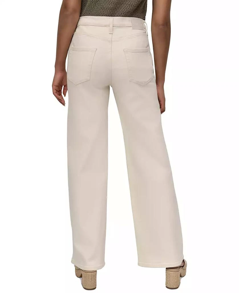 DKNY Women's High-Rise Tailored Wide-Leg Jeans 4