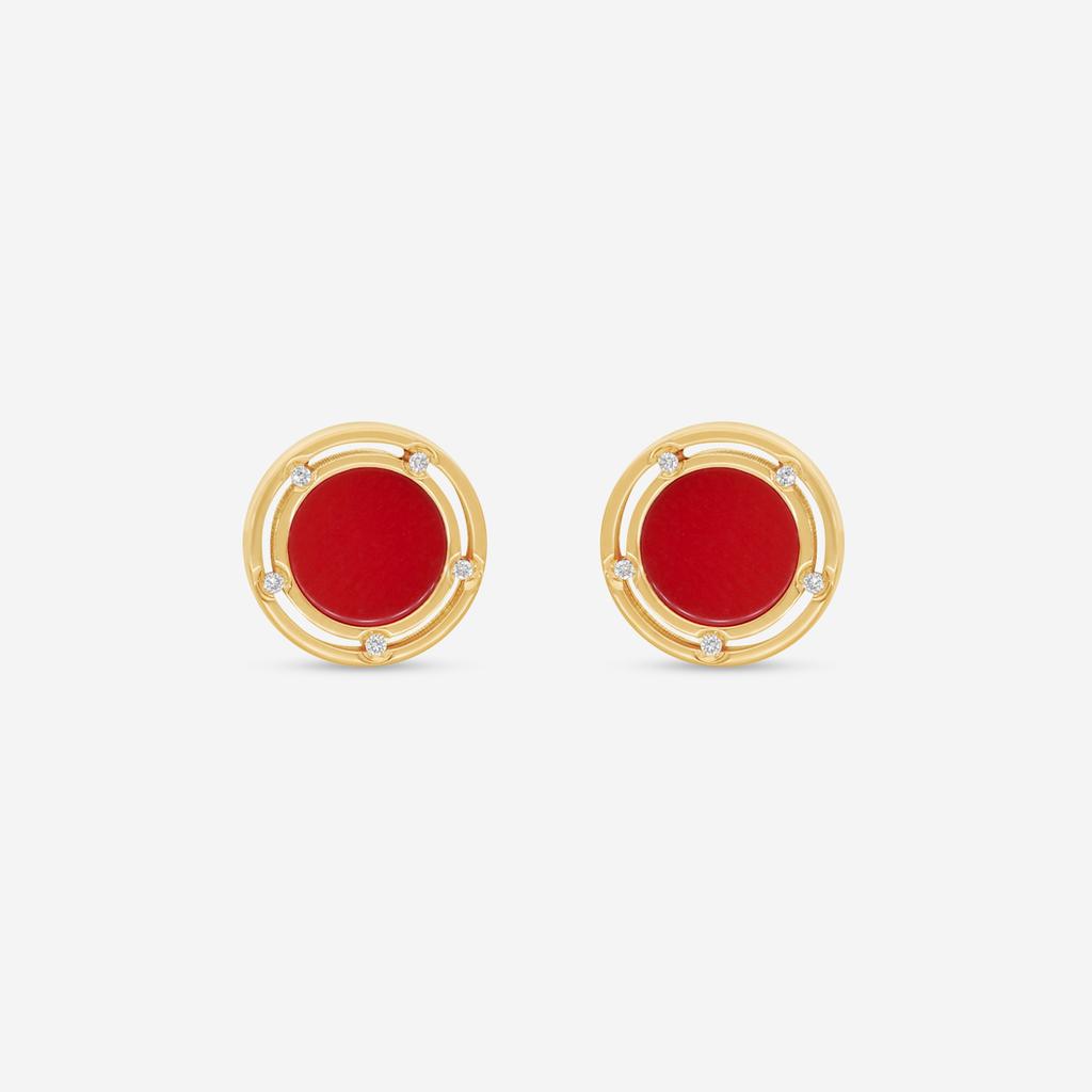Damiani Damiani D. Side 18K Rose Gold & 18K White Gold Diamond Stud Earrings 20086728