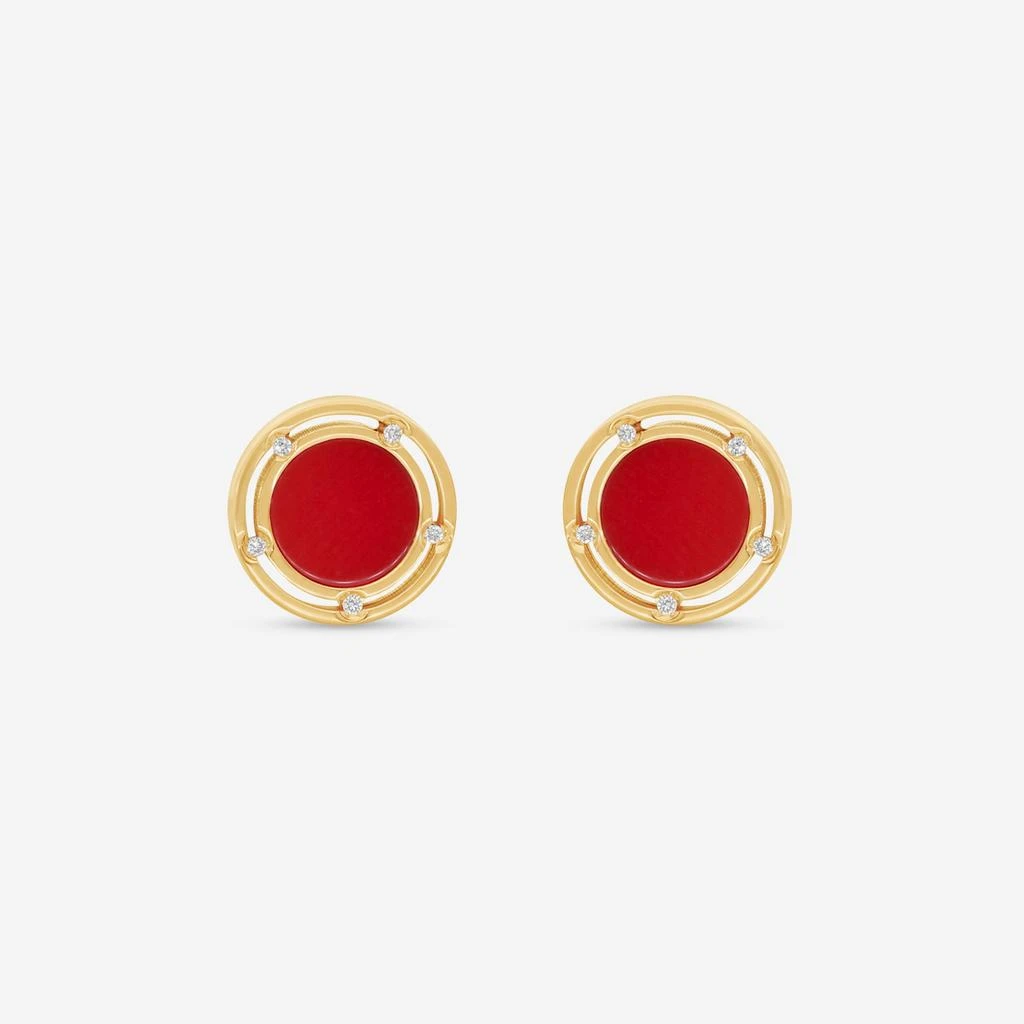 Damiani Damiani D. Side 18K Rose Gold & 18K White Gold Diamond Stud Earrings 20086728 1