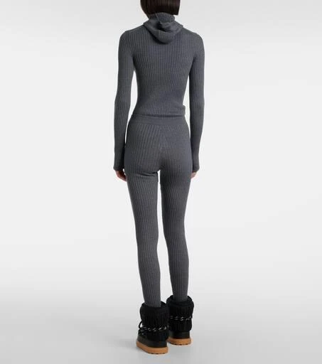 Miu Miu Ribbed-knit wool leggings 3