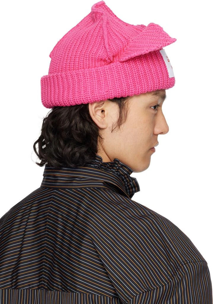Charles Jeffrey Loverboy Pink Chunky Ears Beanie 3