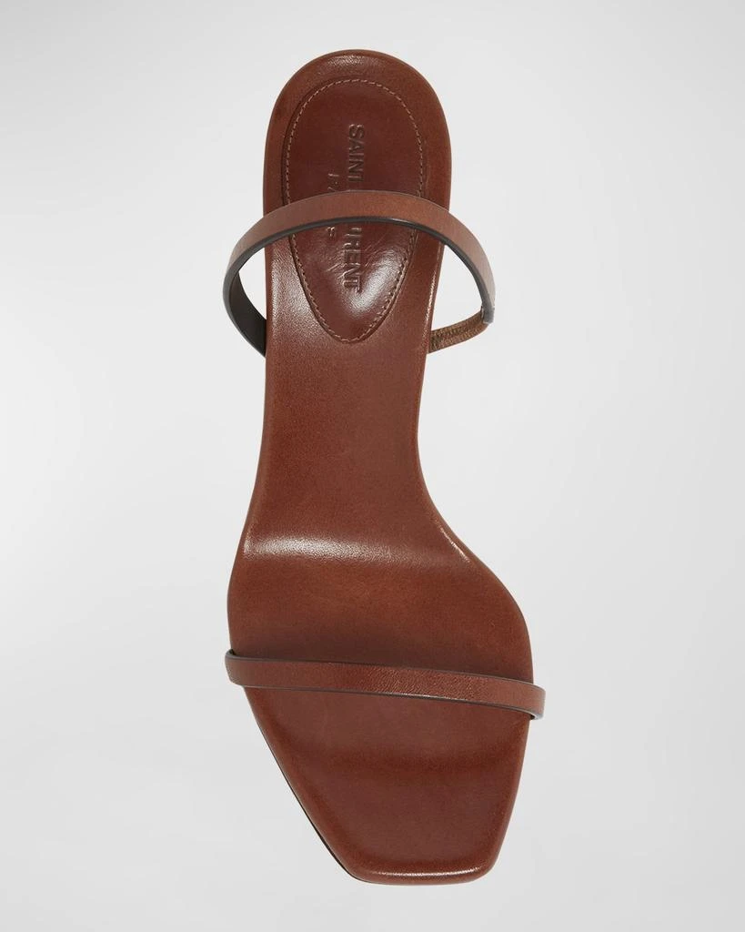 Yves Saint Laurent Opyum Leather YSL-Heel Slide Sandals 5