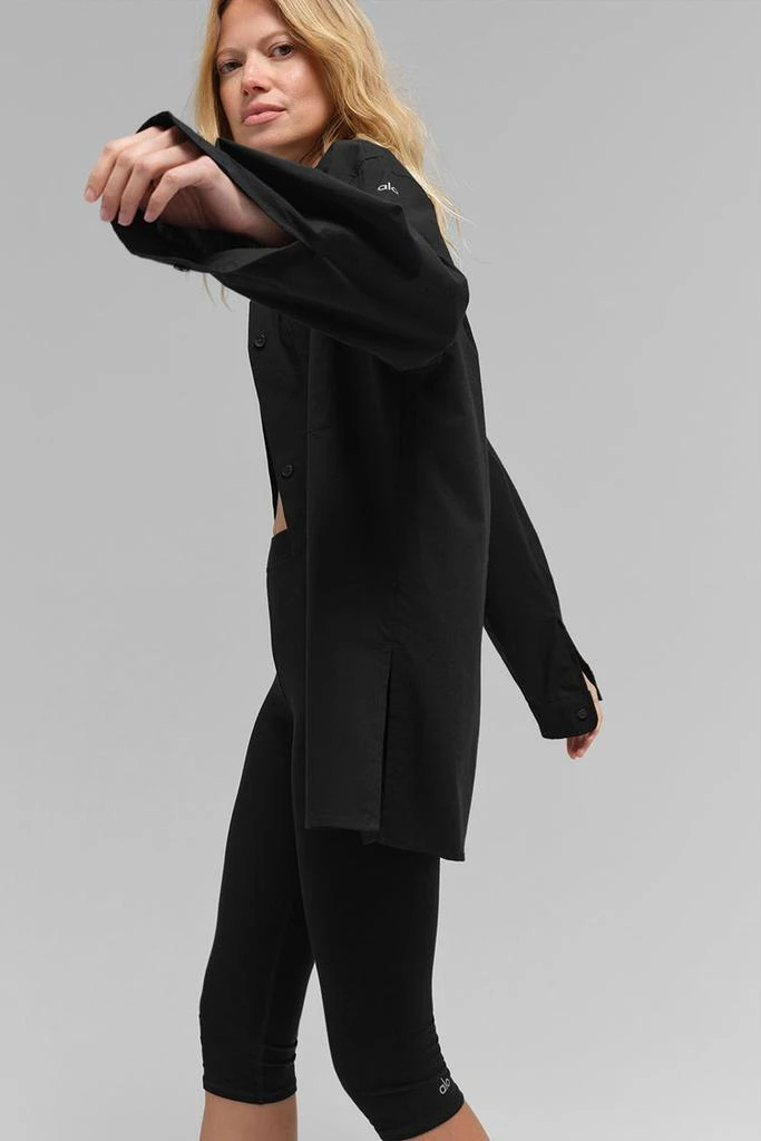 Alo Cotton Real Deal Button Up Long Sleeve - Black 3
