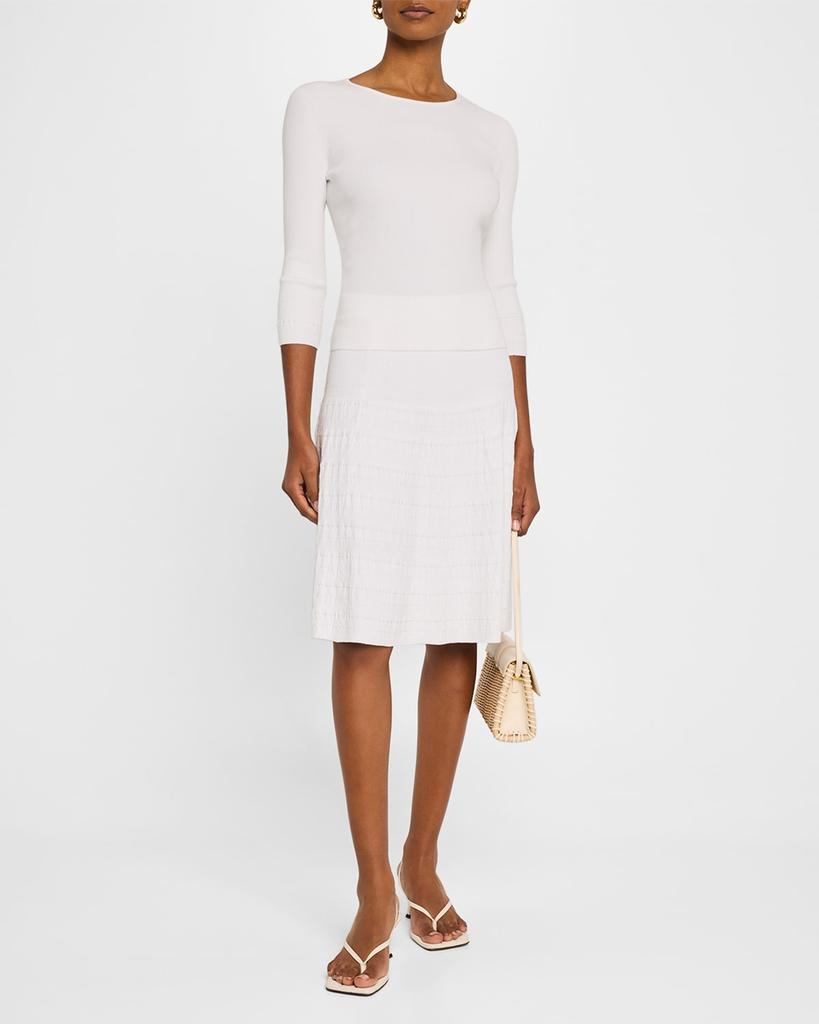 TSE Cashmere Ribbed 3/4-Sleeve Top