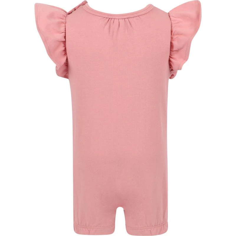 Huxbaby Koala fairy ruffled organic romper in dusty pink 2