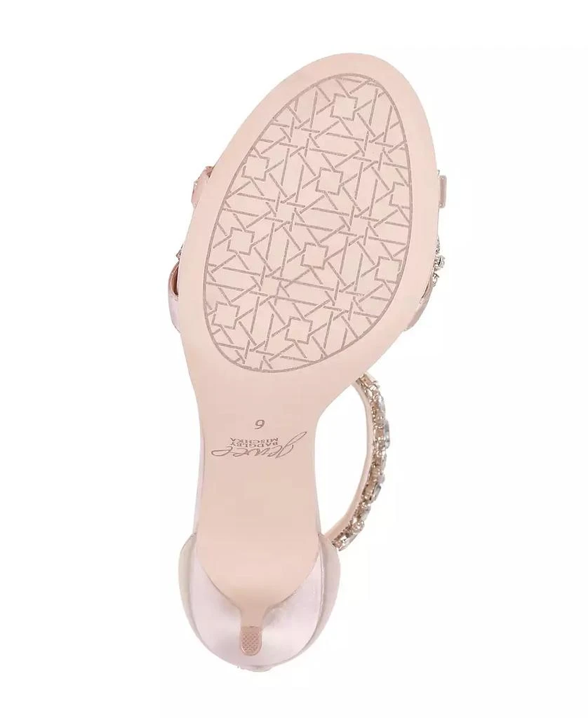 Badgley Mischka Women's Caroline Embellished Ankle Strap Evening Sandals 5