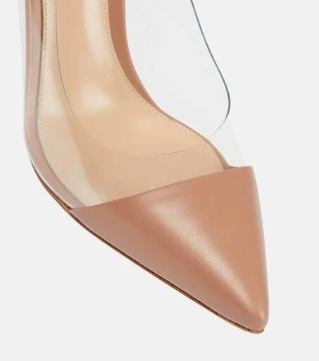 Gianvito Rossi Plexi 85 leather and PVC pumps 6