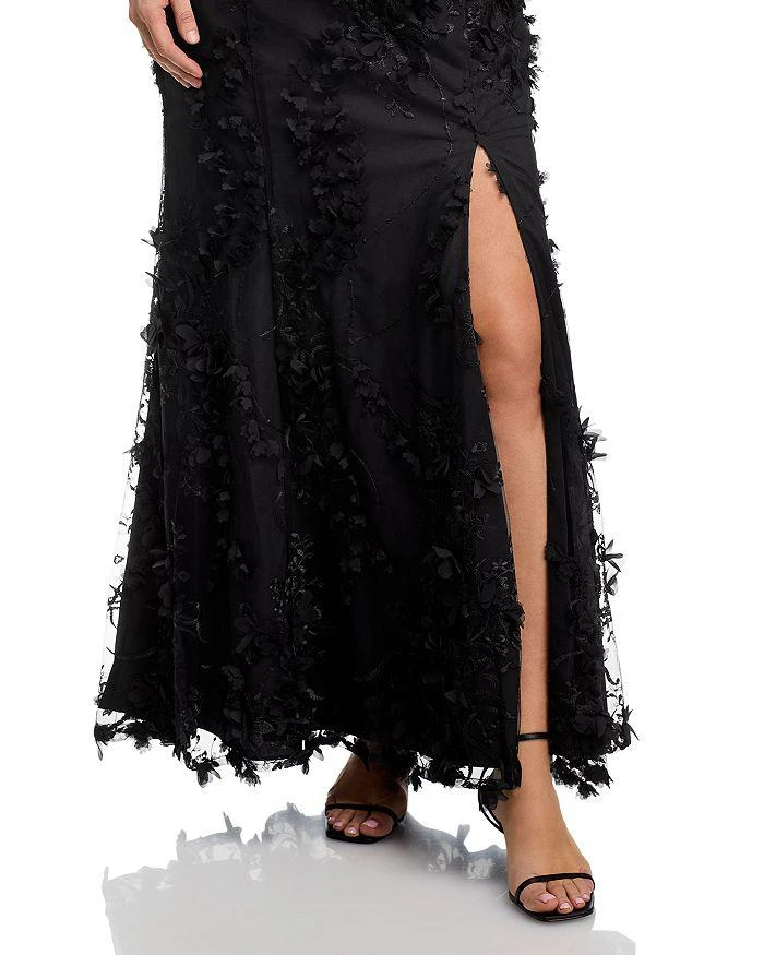 Aidan Mattox Floral Appliqué Mermaid Gown - Exclusive 4