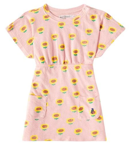 Bobo Choses Light Pink Sunflower All Over Dress - Children's Dresses