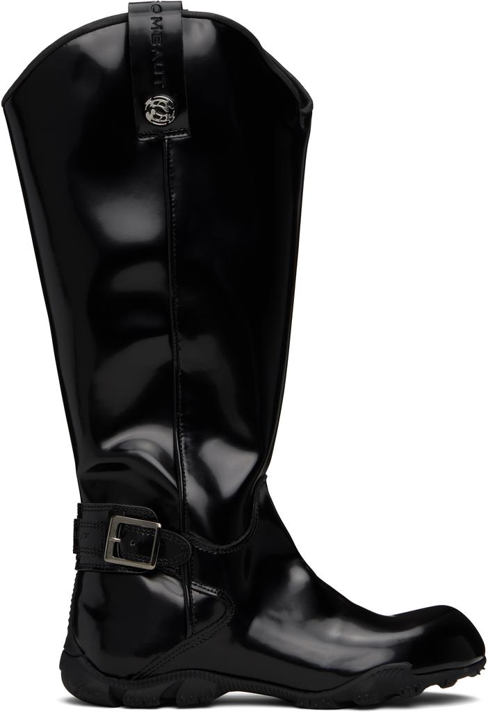 Rombaut Black No Cow Patent Cowboy Boots
