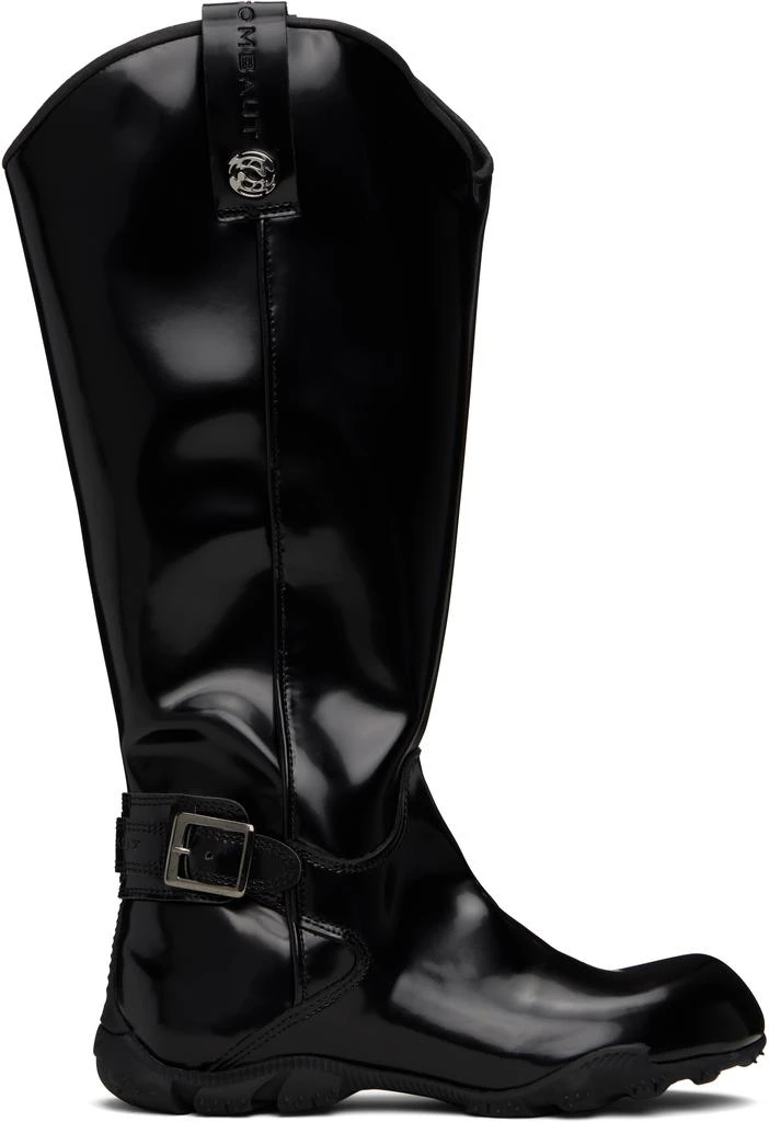 Rombaut Black No Cow Patent Cowboy Boots 1