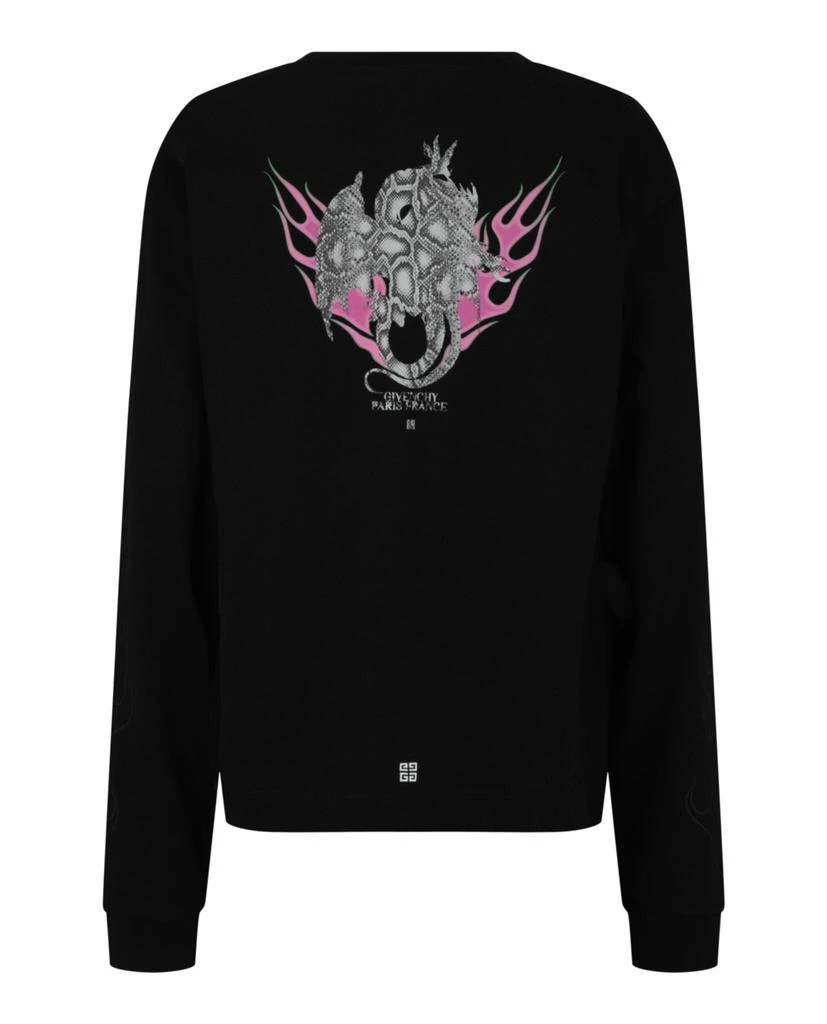 Givenchy Flame-Graphic Long Sleeve T-Shirt 2