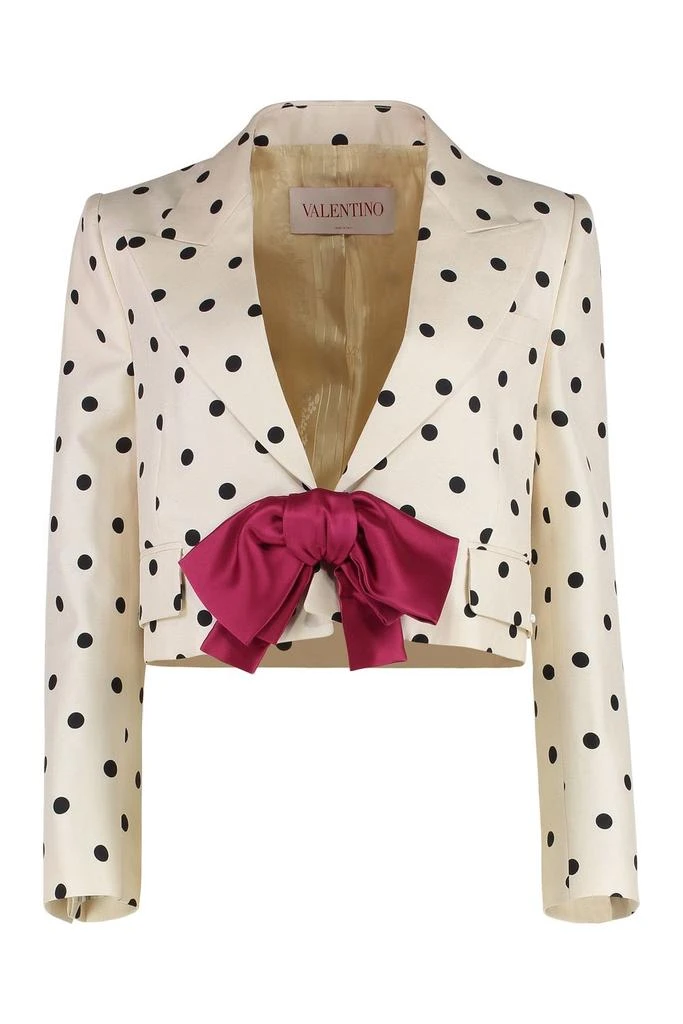 Valentino SHANTUNG JACKET WITH PLUDEPOIS PRIN 1