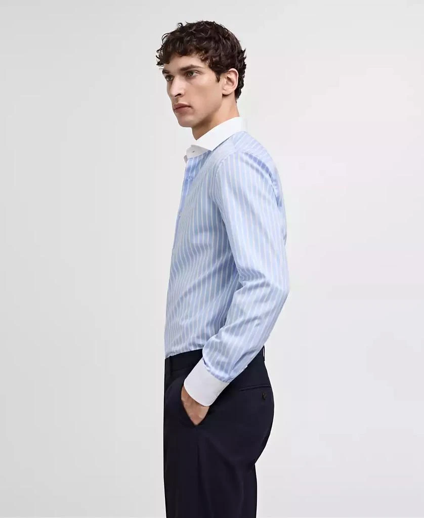 Mango Men's Striped Print Dress Shirt 2