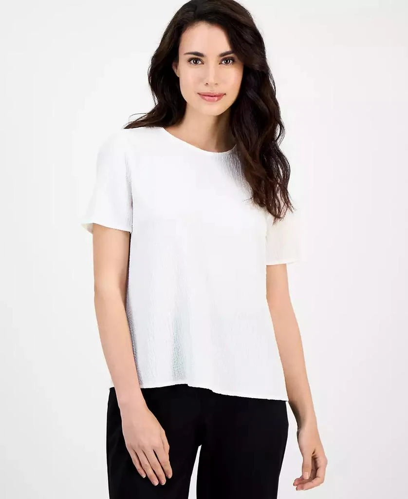 AK Anne Klein Women's Short-Sleeve Blouse 1