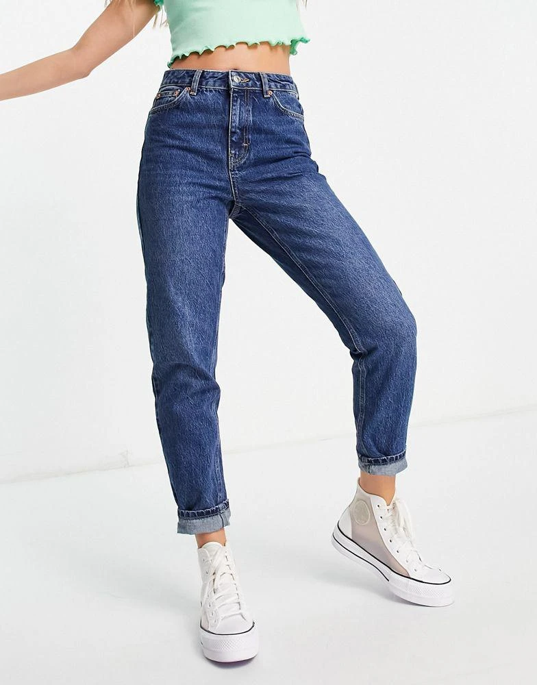 Topshop Topshop mom jeans in indigo 4