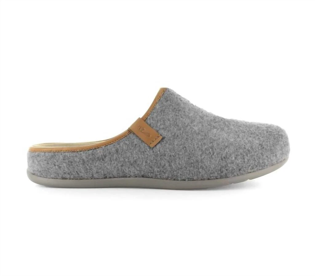 Strive Men
s Cologne Wool Mule Orthotic Slipper In Light Grey 2