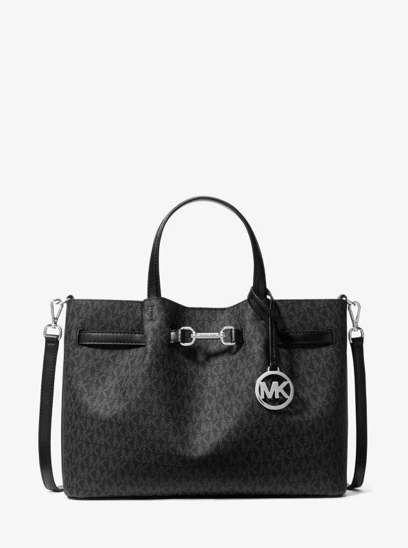 Michael Kors Carson Medium Signature Logo Satchel