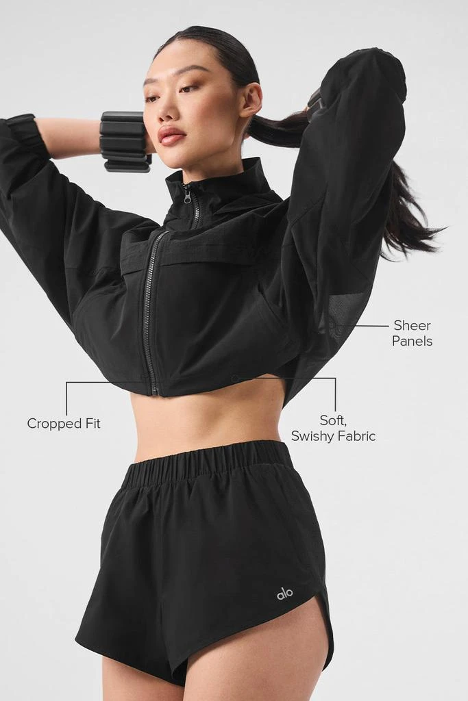 Alo Cropped Playmaker Jacket - Black 2