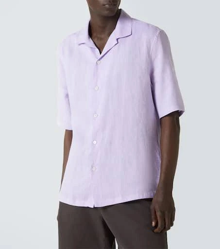 Brunello Cucinelli Linen bowling shirt 3