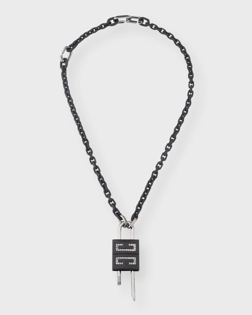 GIVENCHY(ジバンシィ) Crystal Embellished 4G Padlock Necklace Givenchy Crystal Embellished 4G Padlock Necklace - JEWELRY