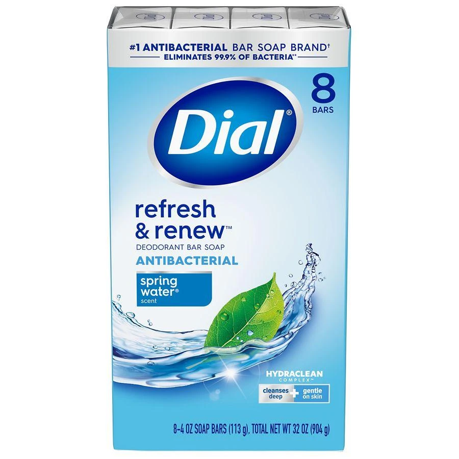 Dial Antibacterial Bar Soap Spring Water 1