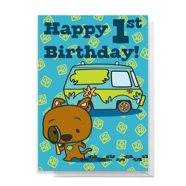 Original Hero Scooby Doo 1st Birthday Greetings Card