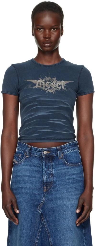 Diesel Navy T-Ele-Long-P2 T-shirt 1