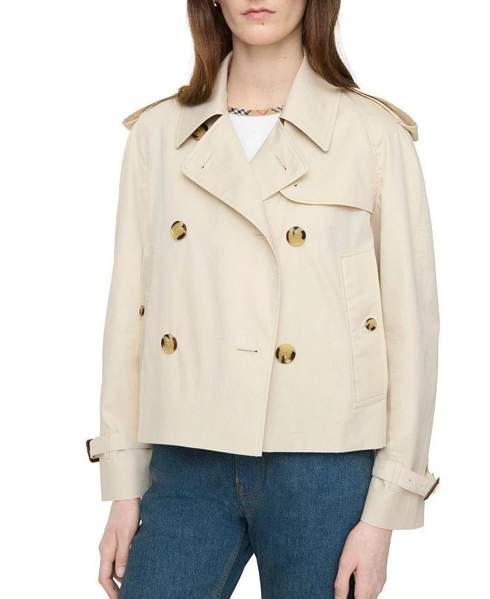 Burberry Cropped Tropical Gabardine Mayfair Trench Jacket