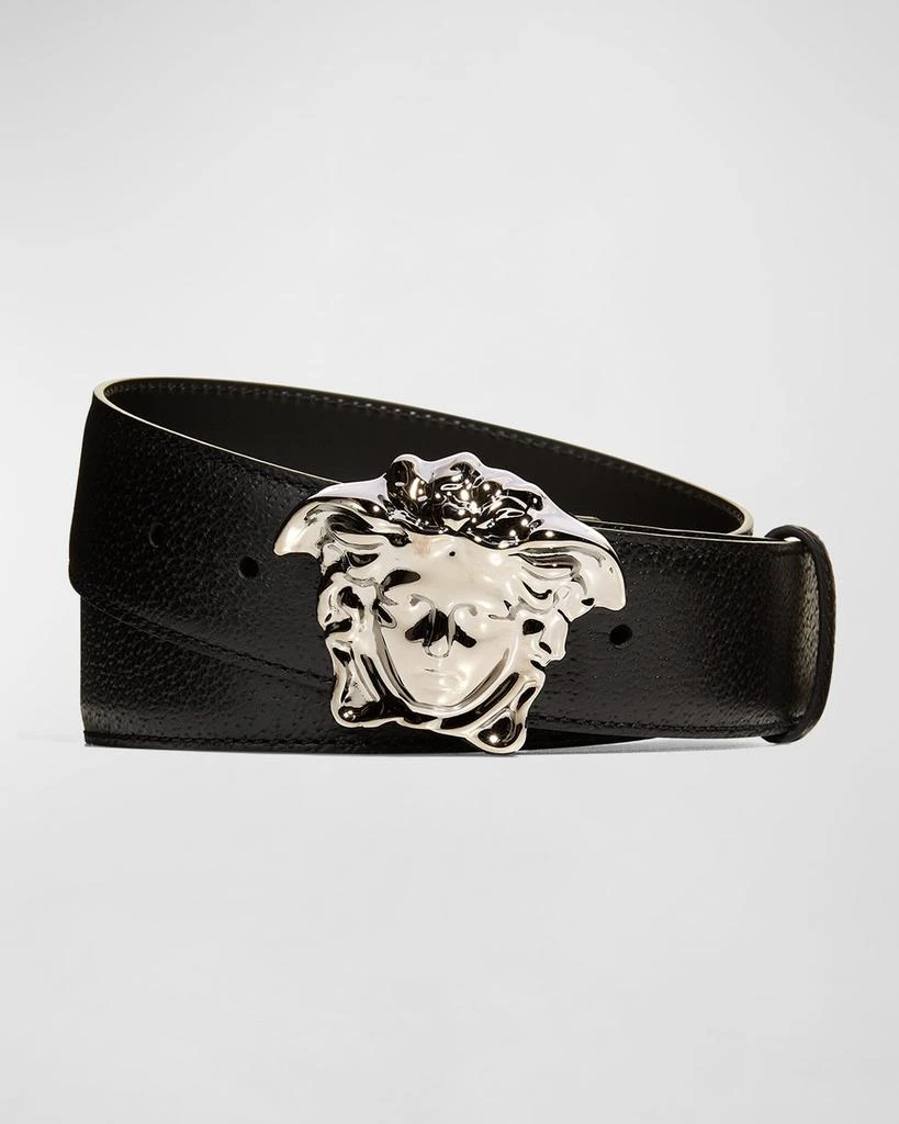 Versace Men's Leather Medusa-Buckle Belt 1
