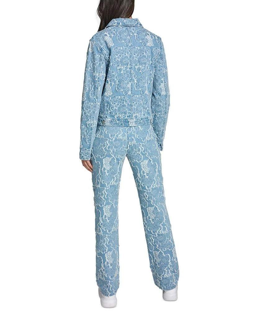 Karl Lagerfeld Paris Floral Denim Jacket 5