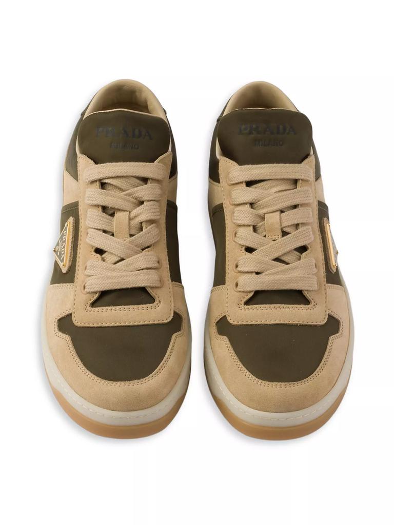 Prada Downtown Suede and Re-Nylon Sneakers - Casual Shoes
