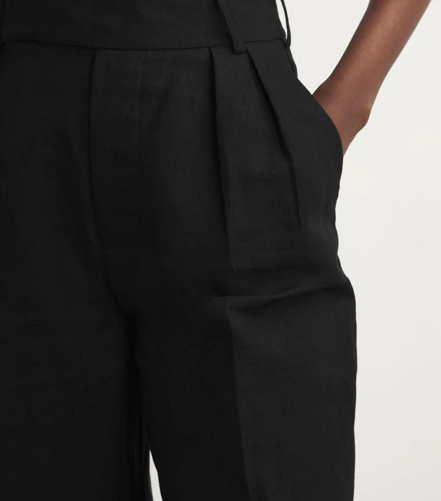 7 For All Mankind Linen-Blend Wide-Leg Trousers 6