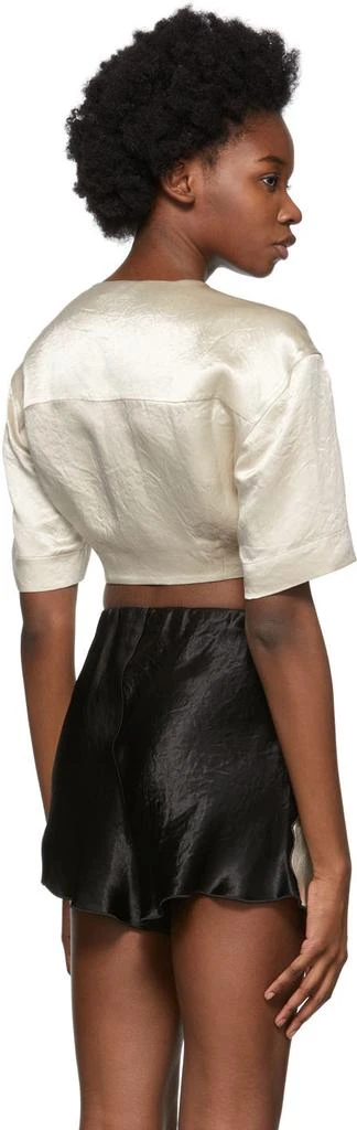 Yuzefi SSENSE Exclusive Beige Wrap Top T-Shirt 3