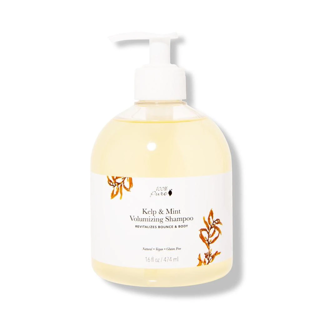 100% Pure Kelp & Mint Volumizing Shampoo 16 oz 1