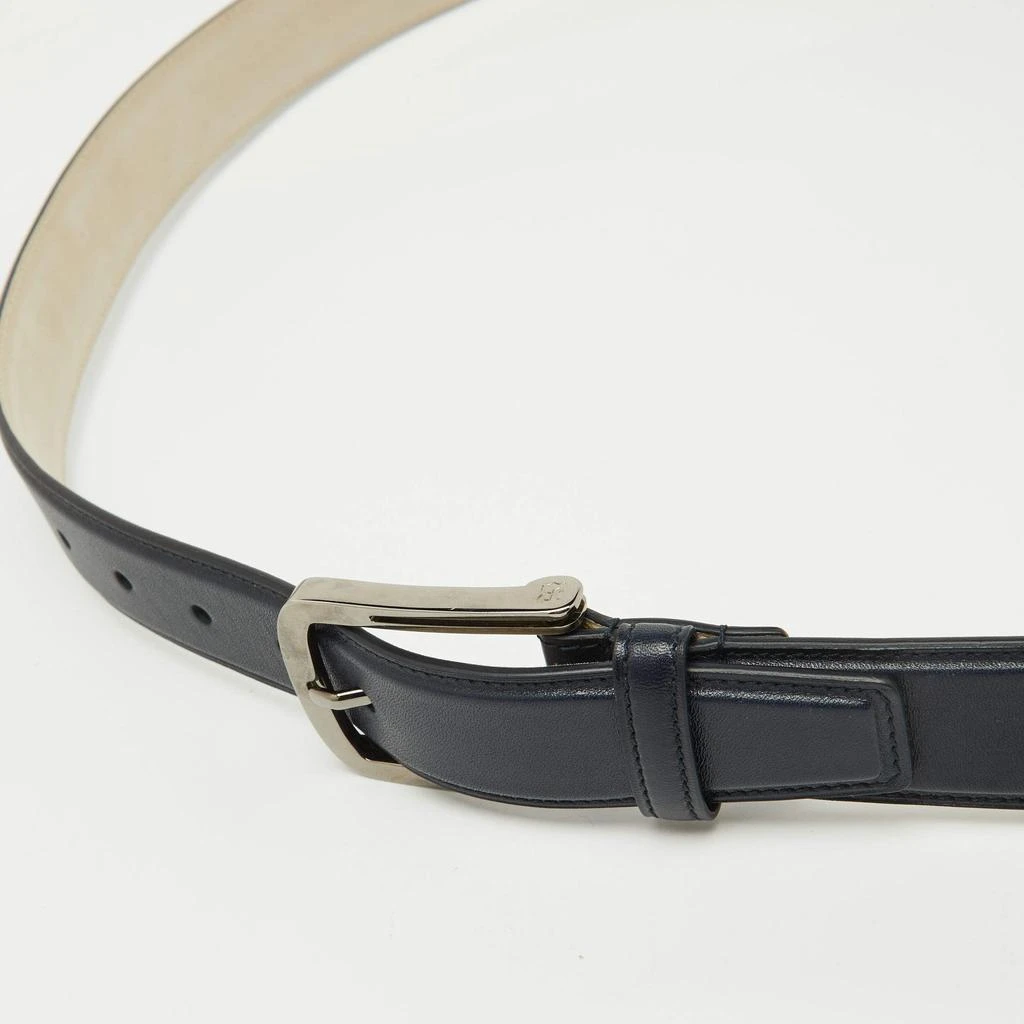 Brioni Brioni Navy Blue Leather Buckle Belt 110CM 3