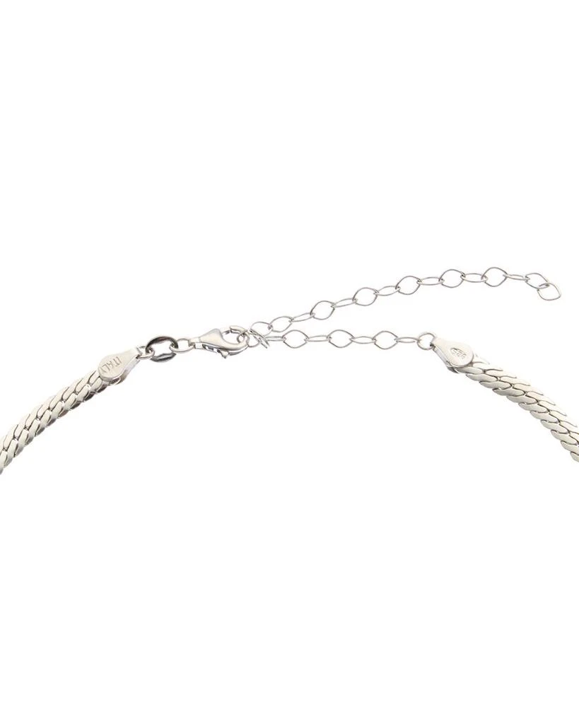 Meshmerise 18K Over Silver Herringbone Choker Necklace 3