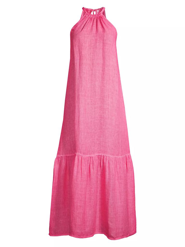 120% Lino Linen Halter Maxi Dress