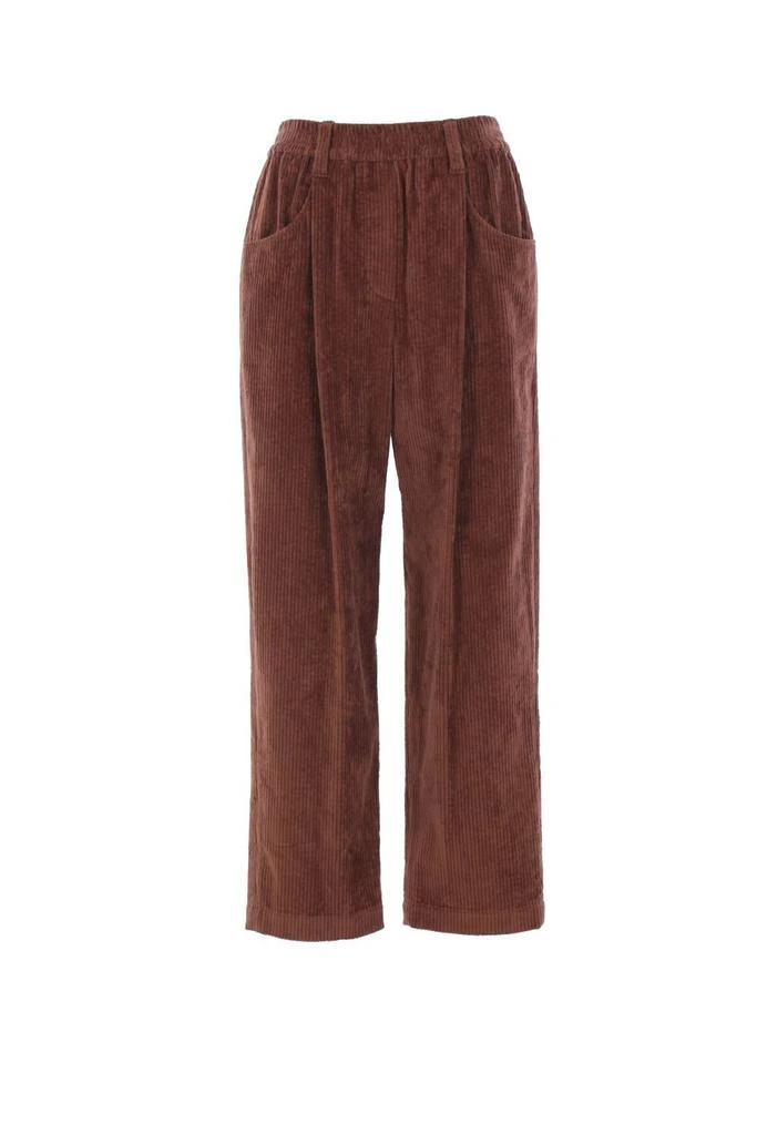 Brunello Cucinelli Brunello Cucinelli Elasticated Waistband Straight-Leg Trousers from Cettire