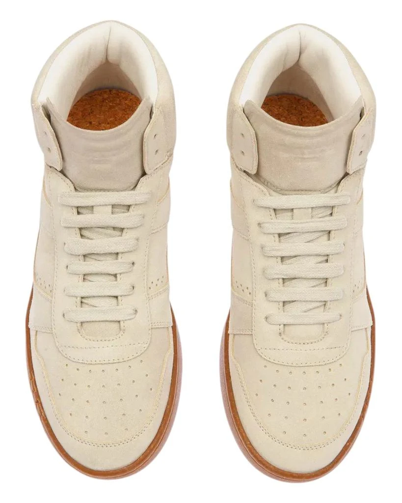 Bally Wiggles 6303321 Men's Dusty White Calf Suede High Top Sneakers 2