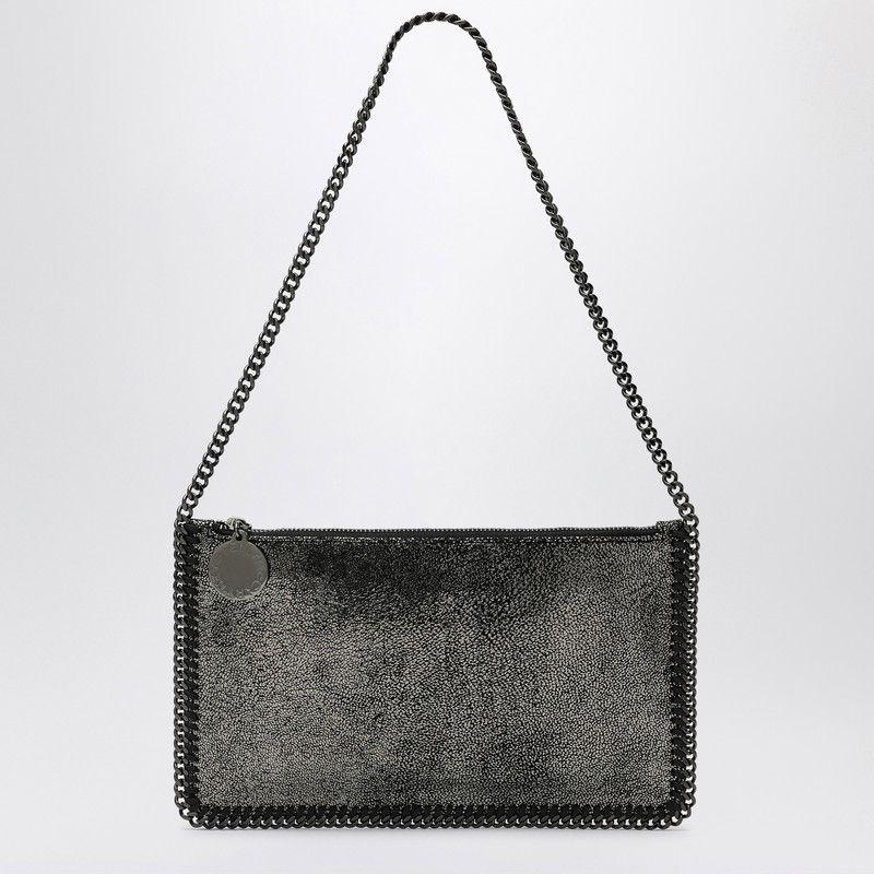 Stella McCartney Stella Mccartney Metallic Ruthenium-Coloured Wallet Bag With Chain